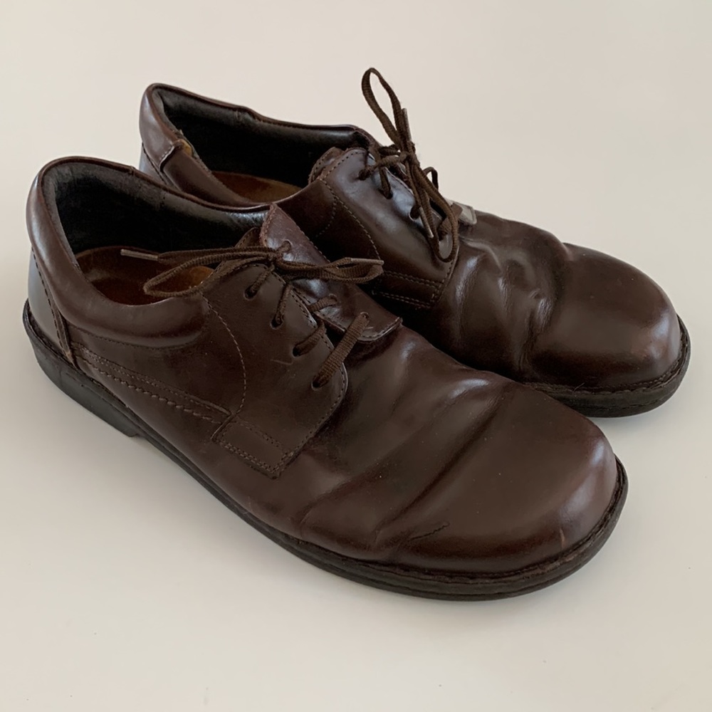 Birkenstock Men's Brown Leather Derby Shoes
